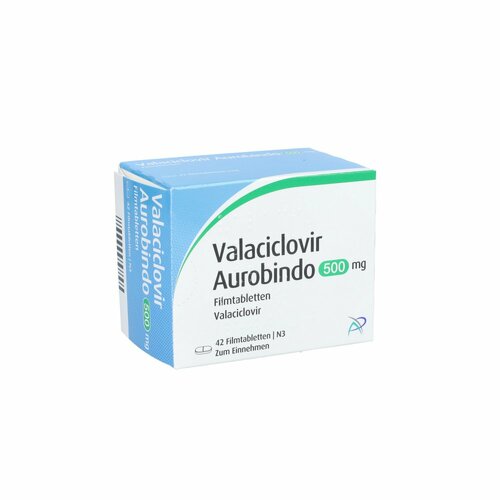 Valaciclovir Aurobindo 500 mg Filmtabletten, 42 ST, PUREN Pharma GmbH & Co. KG