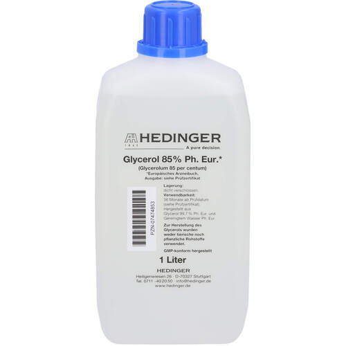 GLYCEROL 85% DAB mit Pr&uuml;fzertifikat, 1 l, Aug. Hedinger GmbH & Co. KG