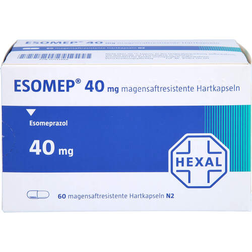 Esomep 40mg magensaftresistente Hartkapseln, 60 ST, HEXAL AG