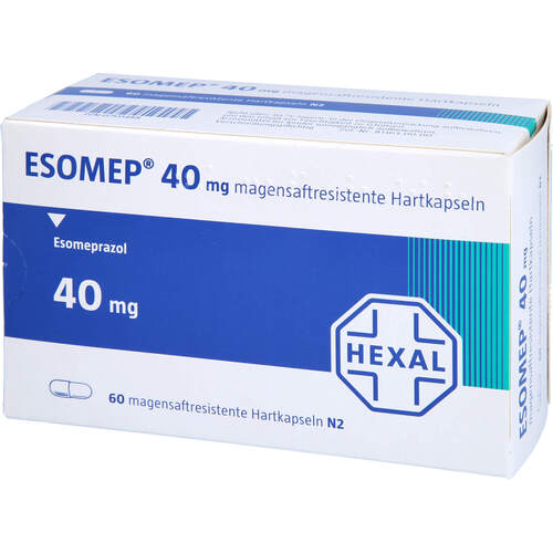 Esomep 40mg magensaftresistente Hartkapseln, 60 ST, HEXAL AG