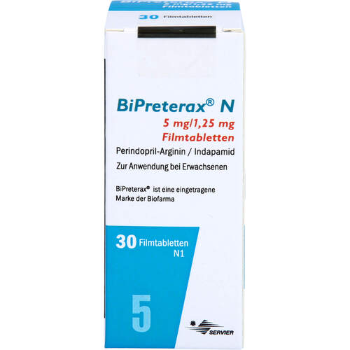 BiPreterax N 5mg/1.25mg Filmtabletten, 30 Stk., Emra-Med Arzneimittel GmbH