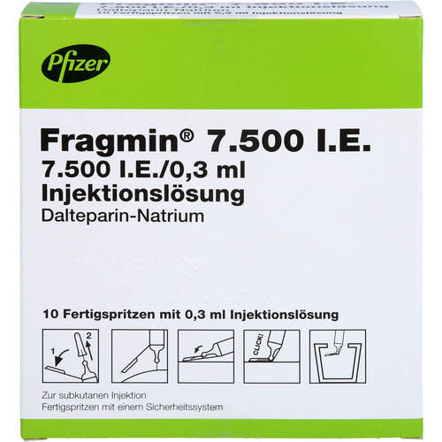 FRAGMIN 7500IE Fertigspr mit Sicherheitssystem, 10 Stk., Pfizer Pharma GmbH
