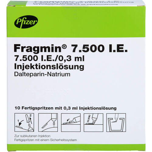 FRAGMIN 7500IE Fertigspr mit Sicherheitssystem, 10 ST, Pfizer Pharma GmbH