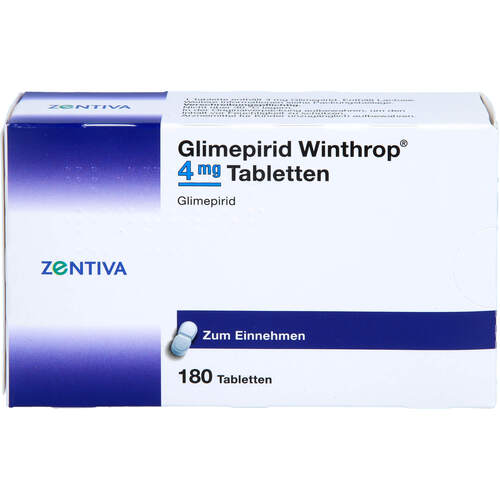Glimepirid Winthrop 4mg Tabletten, 180 Stk., Zentiva Pharma GmbH