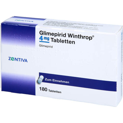 Glimepirid Winthrop 4mg Tabletten, 180 Stk., Zentiva Pharma GmbH