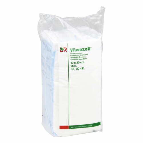 VLIWAZELL Kompressen 10x20cm unsteril, 25 Stk., 1001 Artikel Medical GmbH