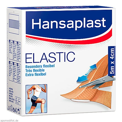 Hansaplast Elastic 5mx4cm, 1 ST, Beiersdorf AG