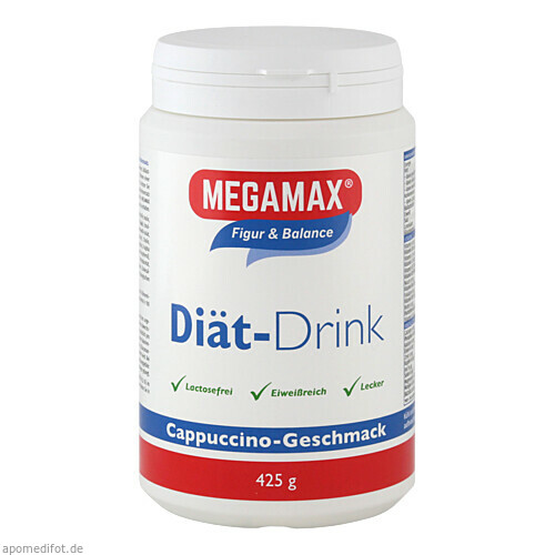 MEGAMAX Diät Drink Cappuccino Pulver, 425 g, Megamax B.V.