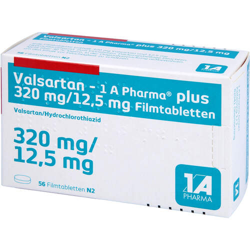Valsartan - 1 A Pharma plus 320/12.5mg Filmtabl., 56 Stk., 1 A Pharma GmbH