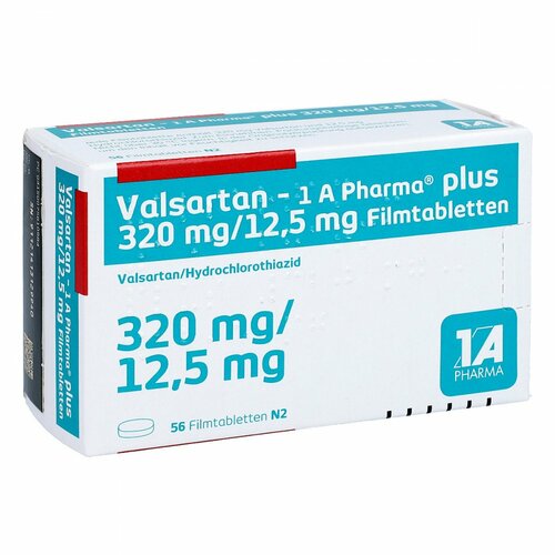 Valsartan - 1 A Pharma plus 320/12.5mg Filmtabl., 56 Stk., 1 A Pharma GmbH
