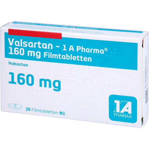 Valsartan - 1 A Pharma 160mg Filmtabletten, 28 Stk., 1 A Pharma GmbH