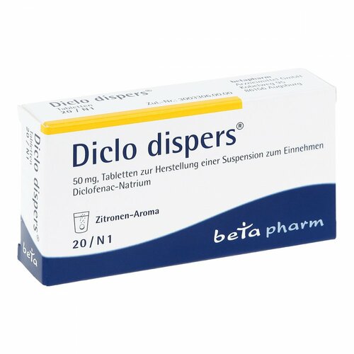 DICLO DISPERS Tabl.z.Herst.e.Susp.z.Einnehmen, 20 Stk., betapharm Arzneimittel GmbH