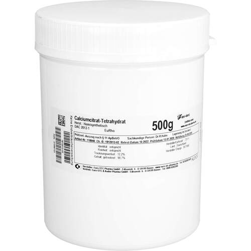 CALCIUMCITRAT-Tetrahydrat Pulver, 500 g, Euro OTC & Audor Pharma GmbH