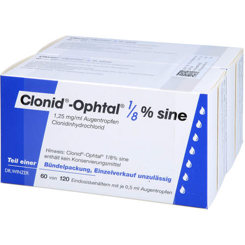 Clonid Ophtal 1/8 sine Augentropfen, 120X0.5 ML, Dr. Winzer Pharma GmbH