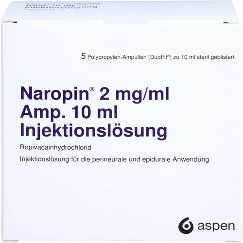 NAROPIN 2mg/ml, 5X10 ML,  Aspen Germany GmbH 