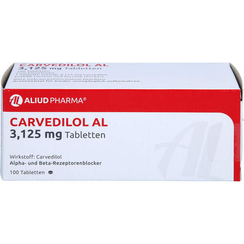 Carvedilol AL 3.125 mg Tabletten, 100 ST, Aliud Pharma GmbH