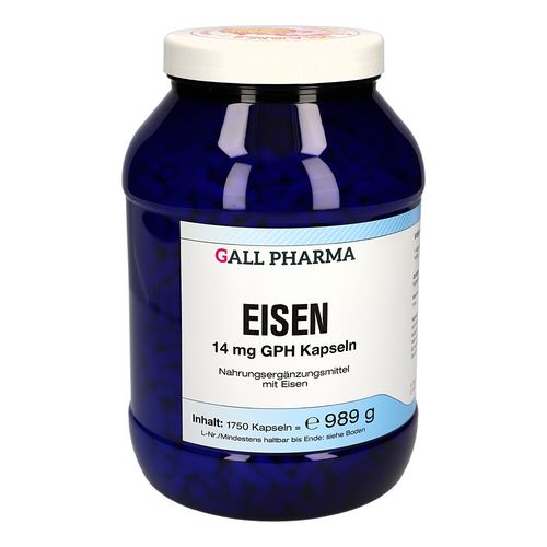Eisen 14 mg GPH Kapseln, 1750 Stk., Hecht-Pharma GmbH