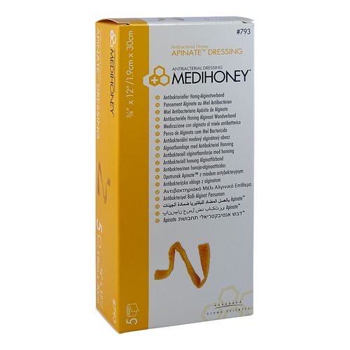Medihoney Apinate Honig-Alginatverband 1.9x30cm, 5 Stk., ApoFit Medizin- und Naturprodukte GmbH