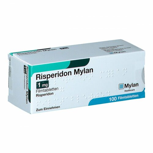 Risperidon Mylan 1mg Filmtablette, 100 ST, Viatris Healthcare GmbH