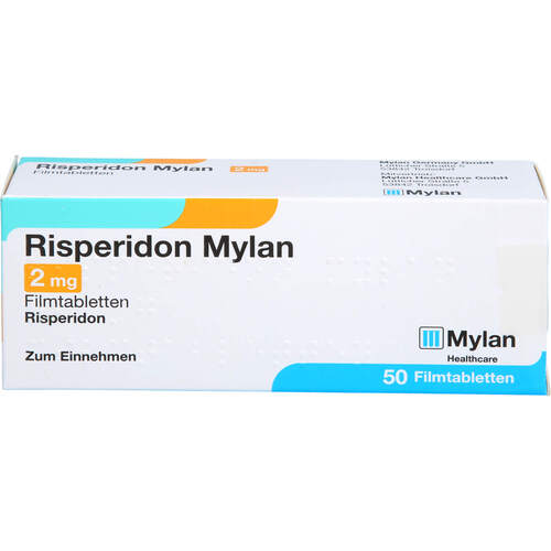 Risperidon Mylan 2mg Filmtablette, 50 Stk., Viatris Healthcare GmbH