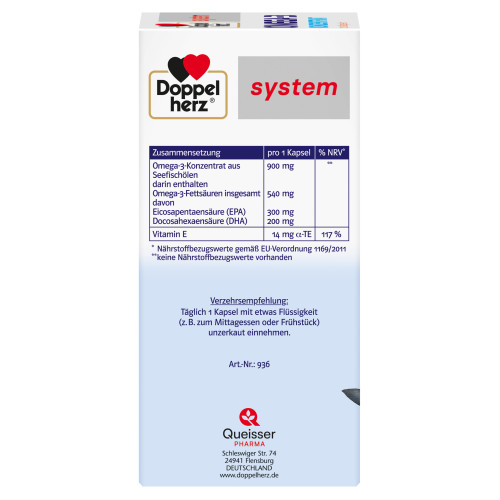 Doppelherz Omega-3 Konzentrat system, 120 Stk., Queisser Pharma GmbH & Co. KG