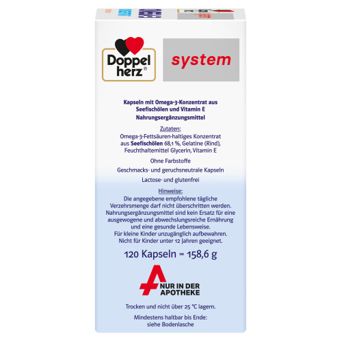 Doppelherz Omega-3 Konzentrat system, 120 Stk., Queisser Pharma GmbH & Co. KG