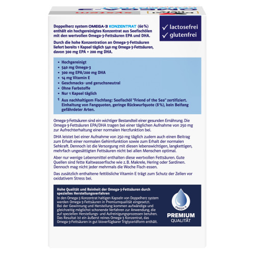 Doppelherz Omega-3 Konzentrat system, 120 Stk., Queisser Pharma GmbH & Co. KG