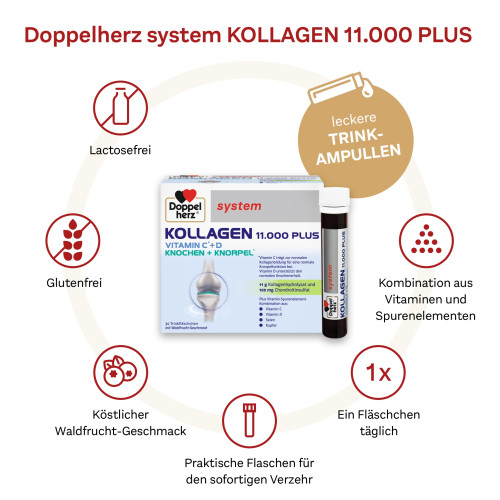 Doppelherz Kollagen 11000 Plus system, 30x25 ml, Queisser Pharma GmbH & Co. KG