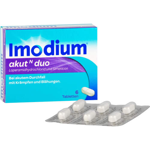 IMODIUM akut N duo Tabletten, 6 St, Johnson & Johnson GmbH (OTC)