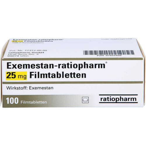 Exemestan-ratiopharm 25mg Filmtabletten, 100 Stk., ratiopharm GmbH