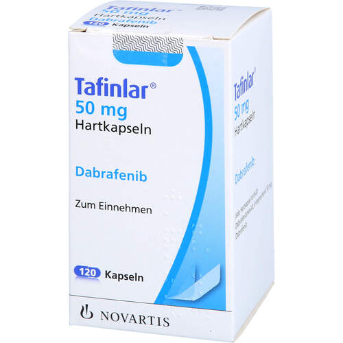 Tafinlar 50mg Hartkapseln, 1x120 Stk., Novartis Pharma GmbH Tafinlar 50mg Hartkapseln, 1x120 Stk., Novartis Pharma GmbH