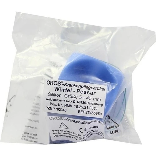 W&uuml;rfelpessar aus Silicon 45mm Gr.5, 1 Stk., Weidemeyer + Co. Vertriebsges. F&uuml;r Medizinbedarf mbH