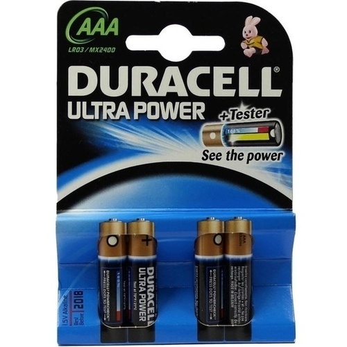 Duracell Ultra Power-AAA(MN2400/LR03)K4 m Powerch., 4 Stk., Duracell Germany GmbH