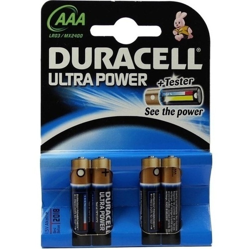 Duracell Ultra Power-AAA(MN2400/LR03)K4 m Powerch., 4 ST, Duracell Germany GmbH