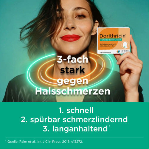 DORITHRICIN HALSTABLETTEN Classic, 40 Stk., Medice Arzneimittel P&uuml;tter GmbH & Co. KG