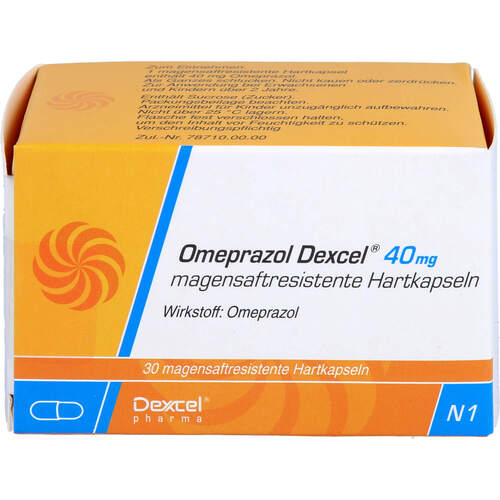 Omeprazol Dexcel 40mg magensaftresistente Hartkap, 30 ST, Dexcel Pharma GmbH