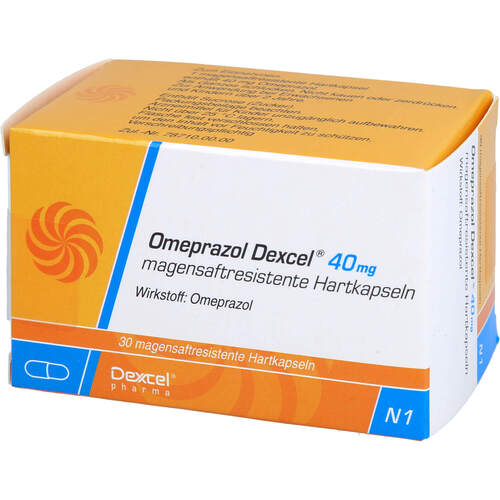 Omeprazol Dexcel 40mg magensaftresistente Hartkap, 30 ST, Dexcel Pharma GmbH