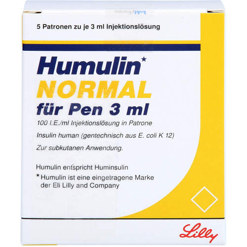 Humulin Normal für Pen Injektionslösung, 5x3 ml, kohlpharma GmbH