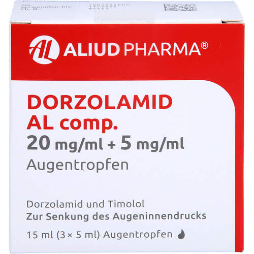 Dorzolamid AL comp. 20mg/ml+5mg/ml Augentropfen, 3X5 ML, Aliud Pharma GmbH