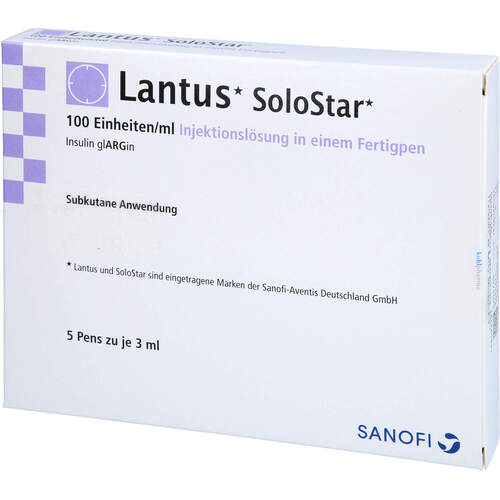 Lantus 100 E/ml SoloStar Fertigpen, 5X3 ML, kohlpharma GmbH