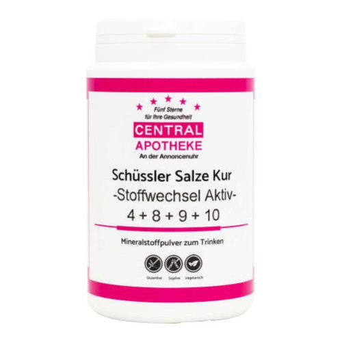 Schüssler Salze Kur Stoffwechsel Aktiv 4 + 8 + 9 + 10 225 g Pulver, 225 g, Central-Apotheke