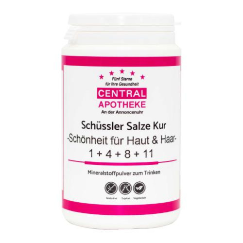 Schüssler Salze Kur Schönheit Haut & Haar 1 + 4 + 8 + 11 225 g Pulver, 225 g, Central-Apotheke