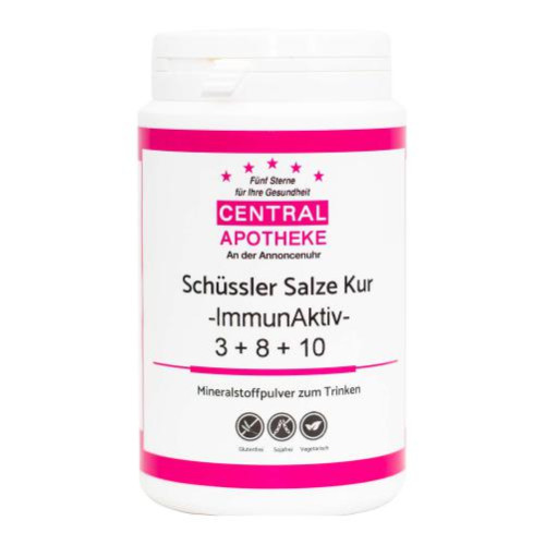 Schüssler Salze Kur ImmunAktiv 3 + 8 + 10 225 g Pulver, 225 g, Central-Apotheke
