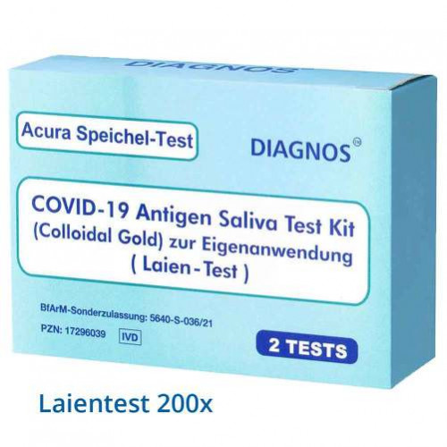 ACURA Covid-19 Corona Antigen Spucktest Selbsttest, 200 Stk., Acura Kliniken Baden-Baden GmbH