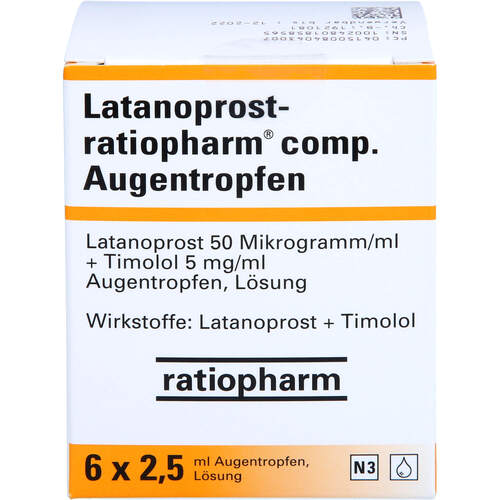 Latanoprost-ratiopharm comp. Augentropfen, 6X2.5 ML, ratiopharm GmbH