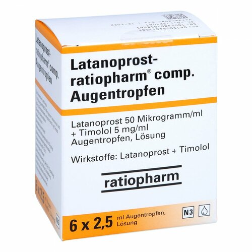 Latanoprost-ratiopharm comp. Augentropfen, 6X2.5 ML, ratiopharm GmbH