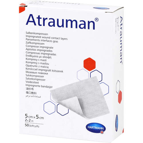 Atrauman 5x5cm steril Kompressen, 50 Stk., Tora Pharma GmbH
