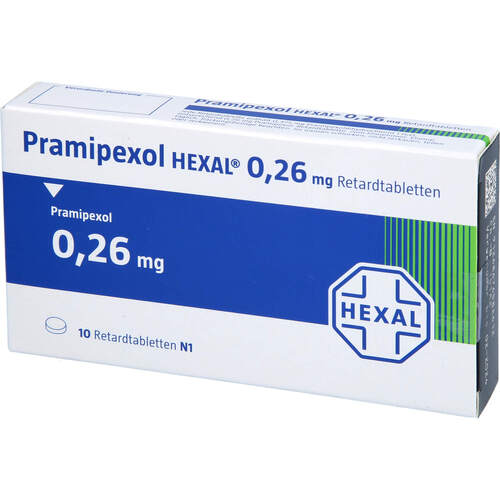 Pramipexol HEXAL 0.26 mg Retardtabletten, 10 Stk., HEXAL AG