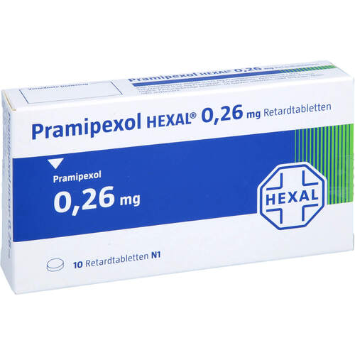 Pramipexol HEXAL 0.26 mg Retardtabletten, 10 Stk., HEXAL AG