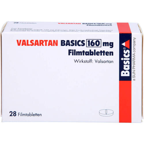 VALSARTAN BASICS 160mg Filmtabletten, 28 Stk., Basics GmbH